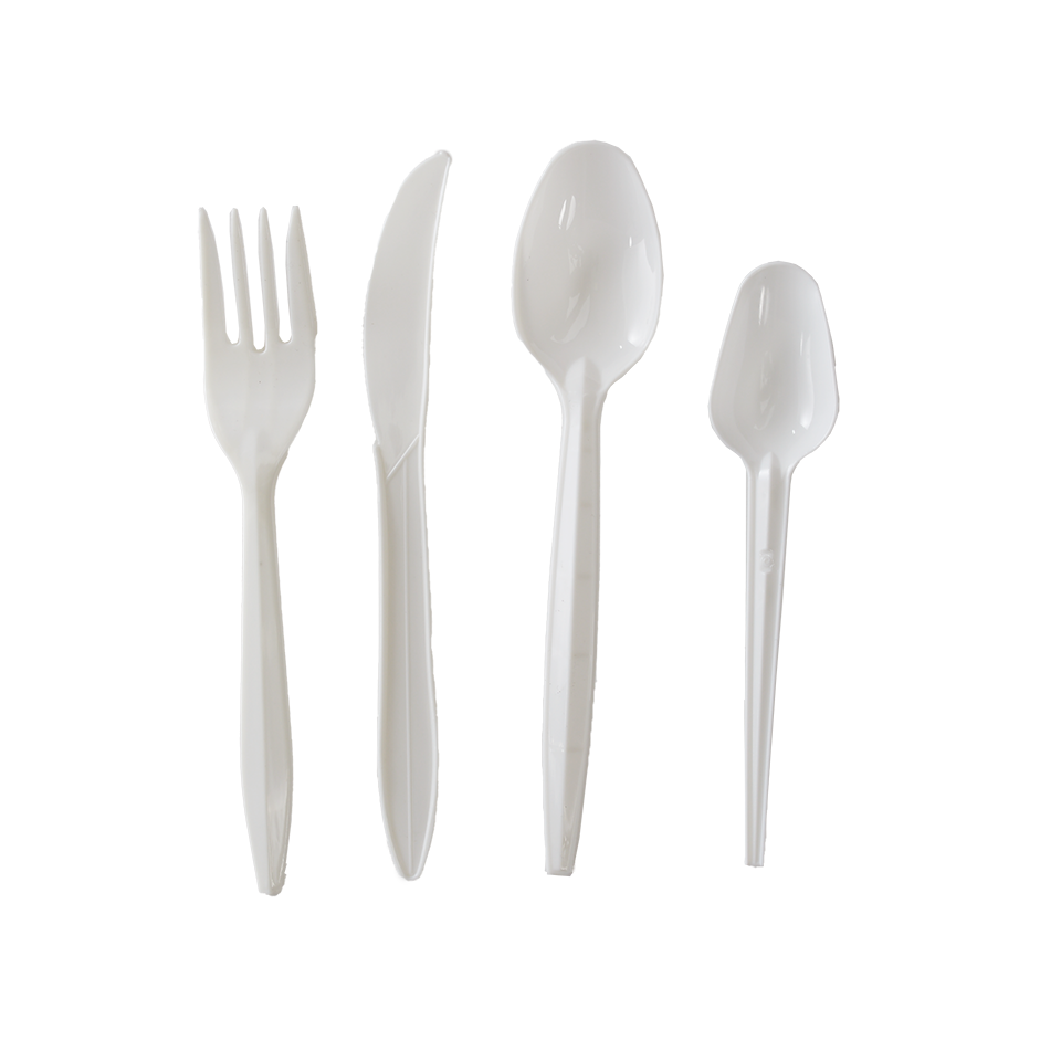 סכו"ם חד פעמי PP לבן