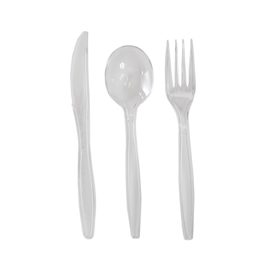 ענבר סכו"ם חד פעמי PS שקוף