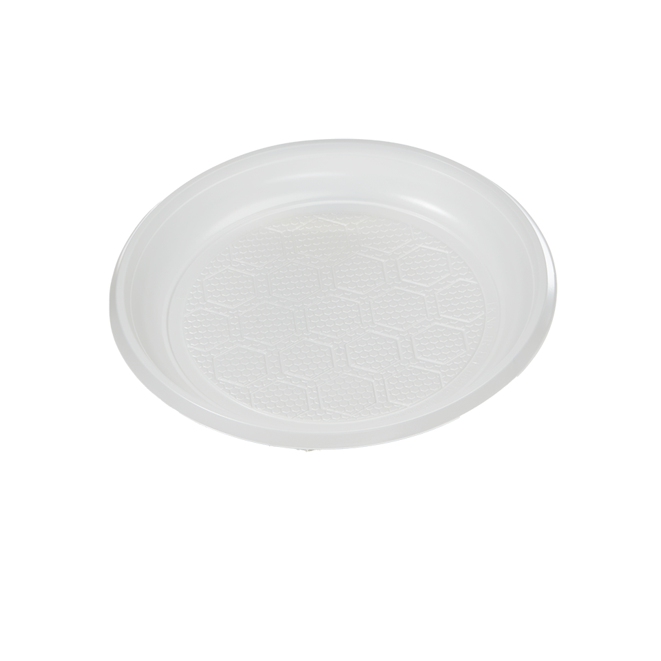 צלחת לבנה PS עמוקה 21 ס"מ